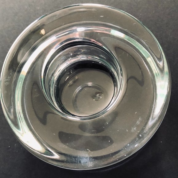 ORREFORS Crystal Puck Votive Signed - Picture 4 of 5